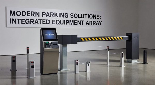 Array of modern parking equipment for buyers guide