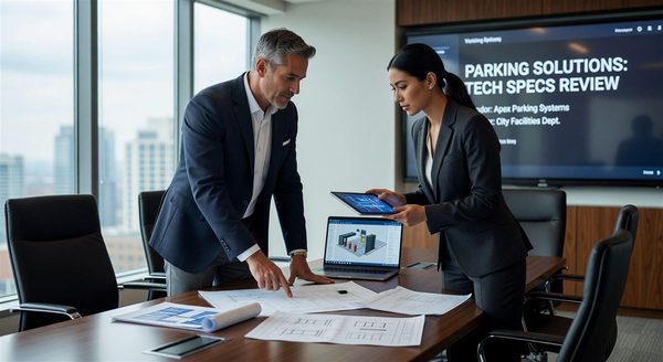 Meeting between parking manager and equipment vendor