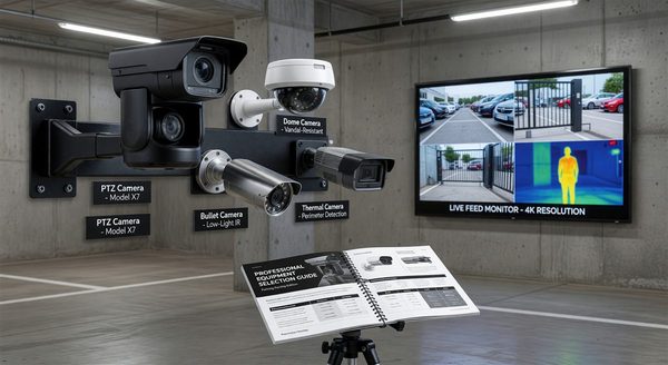Parking facility security camera array for buyers guide