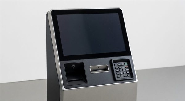 Parking pay station specification sheet with technical details highlighted